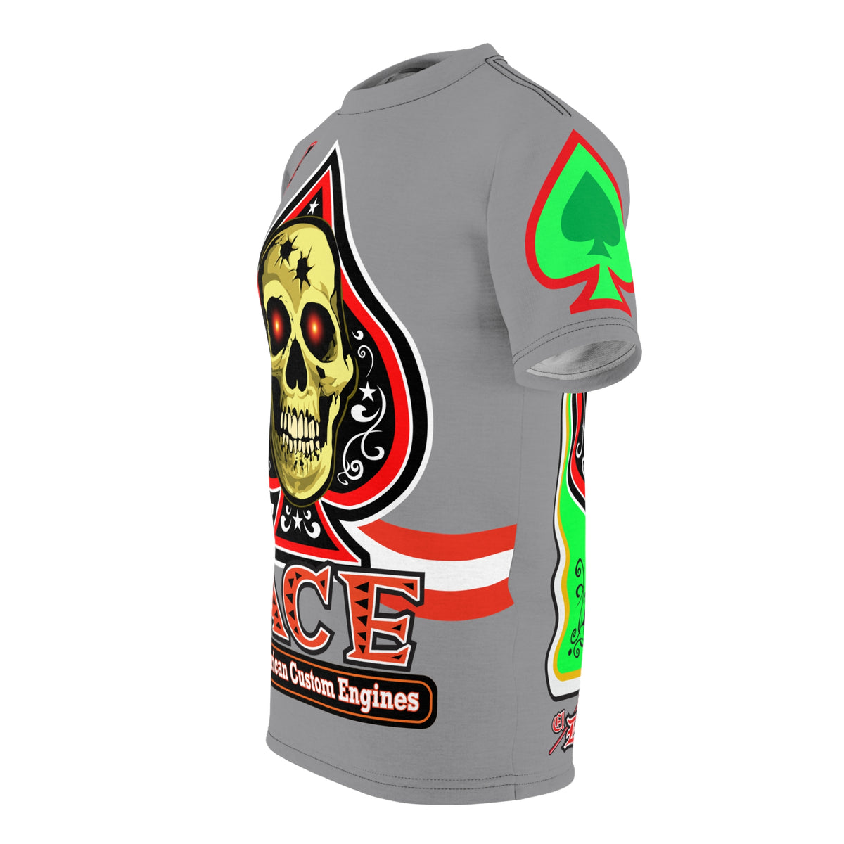 American Custom Engines ACE - Special Lumina Green  Ace of Spades Death Card High visibility Graphics