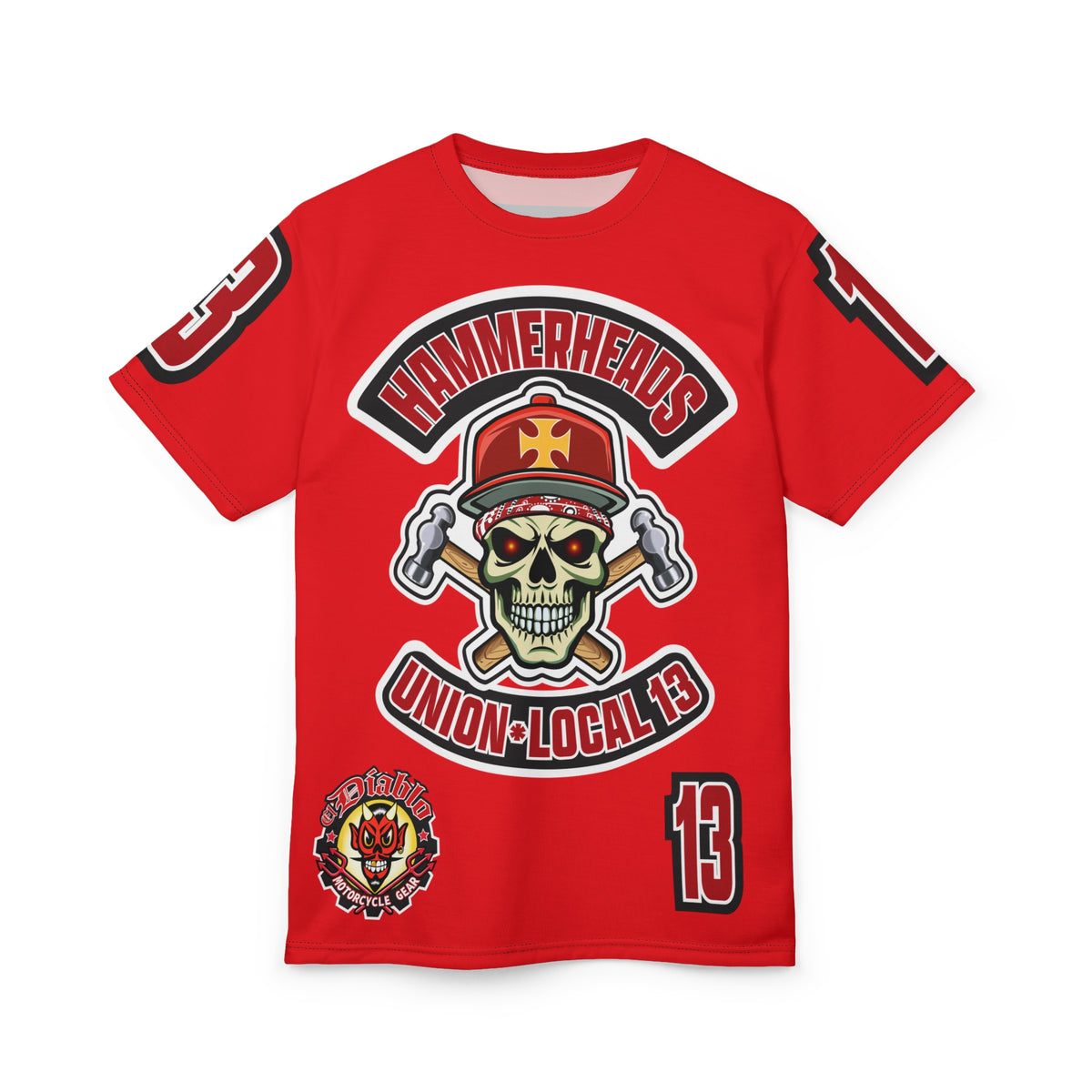 HammerHeads Union Local 13 - HiViz Comfort Fit Motorcycle Riding Tee