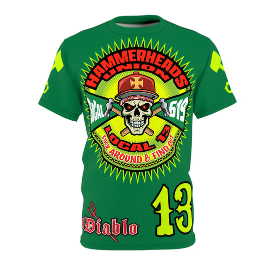 Hammerheads Union Local 13 -  SoCal 619 Special Edition - Custom HiViz Motorcycle Riding Tee Shirt _ Super Comfort and Fit