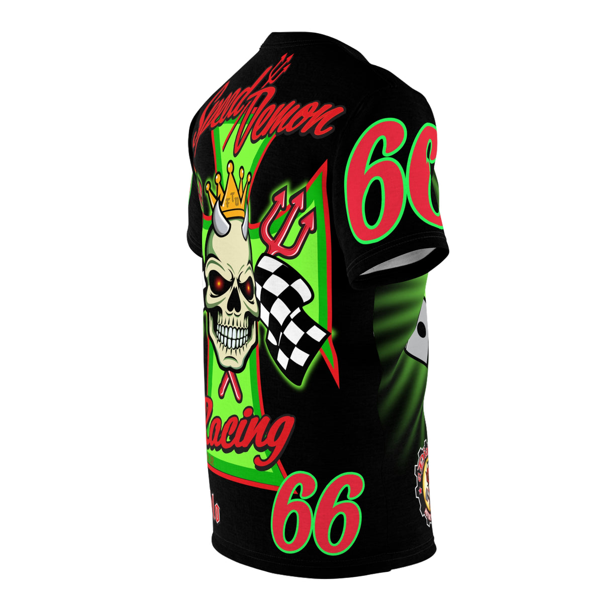 Speed Demon Route 66 High Performance Unisex Super Tee - Lumina Green HiViZ Features