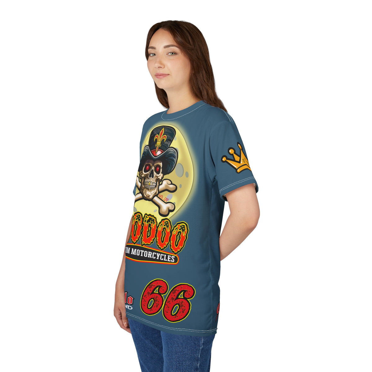 VooDoo Custom Motorcycles Route 66 Unisex Super Tee - High Performance Riding Gear