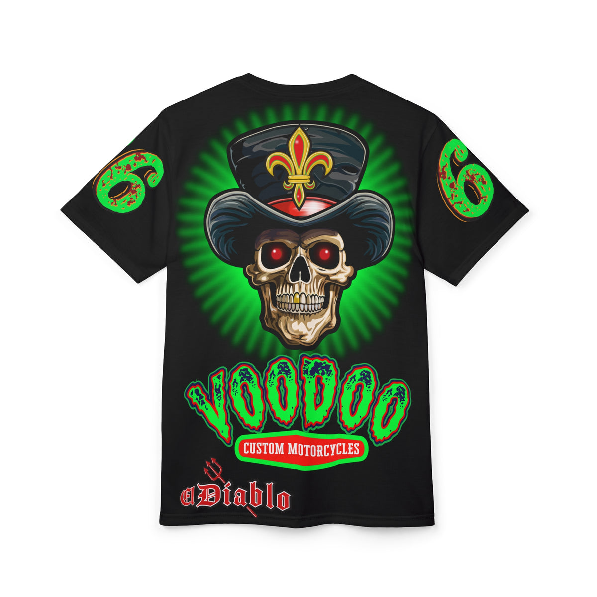 Voodoo Custom Motorcycles HiViZ Route 66 Super Tee, Specially Designed for visibility and riding comfort, Badazz Graphic T-Shirt,