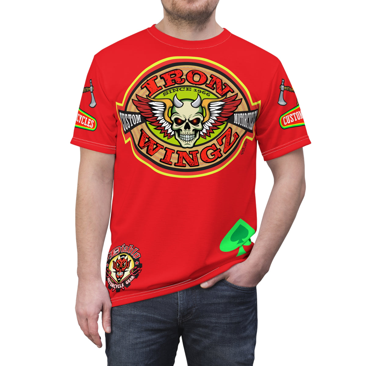 Iron WingZ Customs HiViz High Performance Motorcycle Riding Super Tee