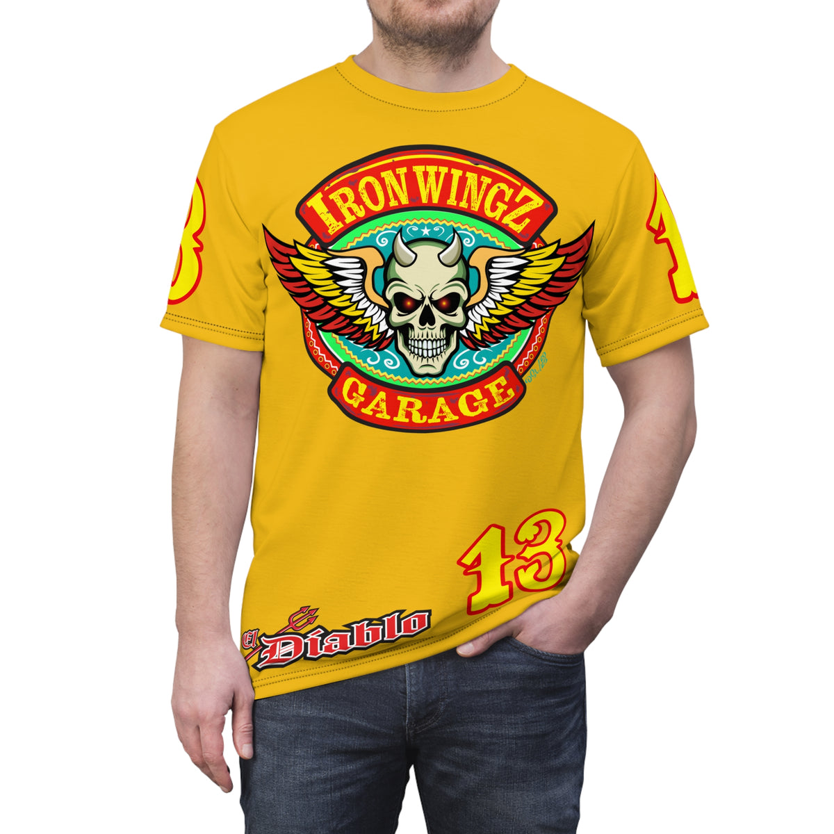 Iron Wingz Garage HiViz Super T - Hardcore Motorcycle Riders Cut