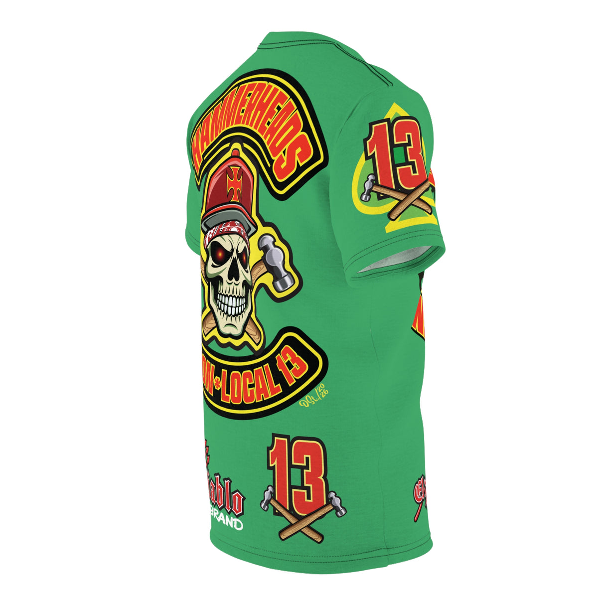 Hammerheads Union Local 13  -  Custom Motorcycle Riding Super Tee - Super Comfort and Fit