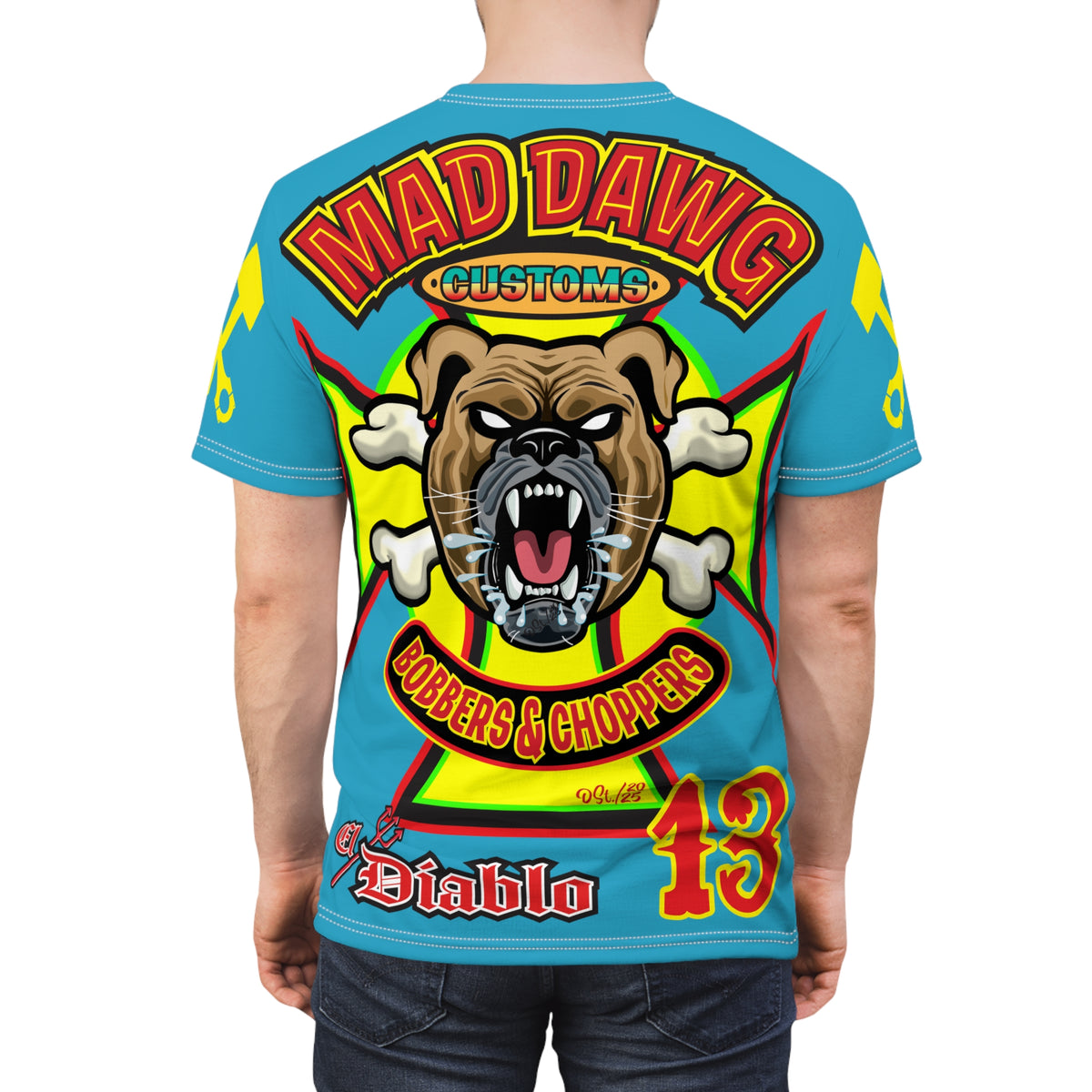 Mad Dawg Customs HiViz, High Performance Super Tee - Mad Dawgs & Bad Dawgs must have Riding Super Tee