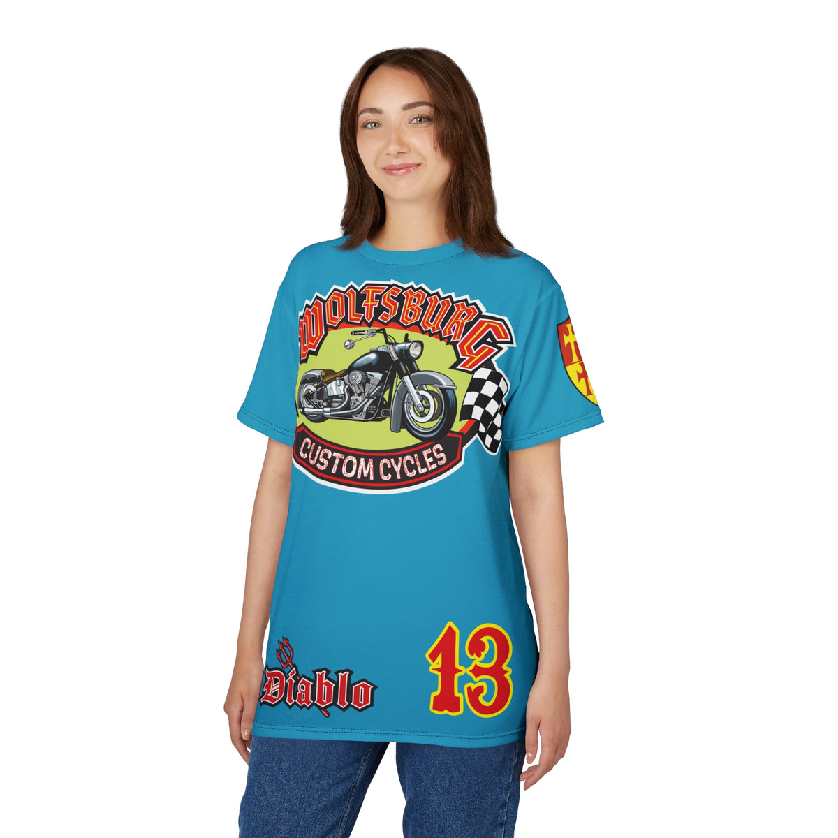 Wolfsburg Custom Cycles HiViz High Comfort Motorcycle Riders Super Tee