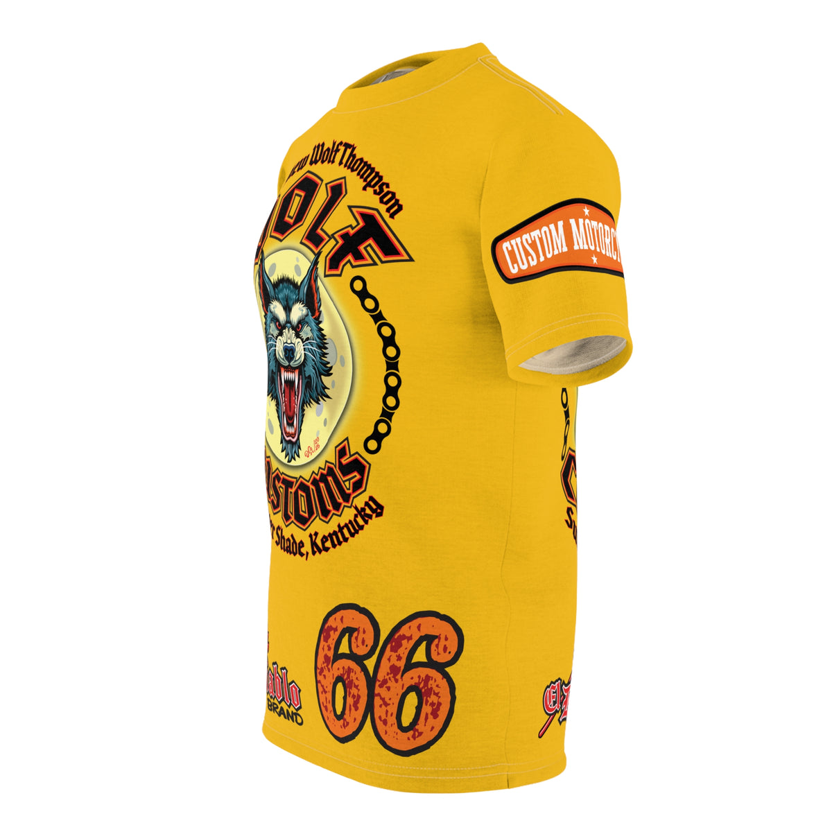 MWT Wolf Custom Motorcycles Super Tee — Viciously Cool High Performance Motorcycle Riding Shirt
