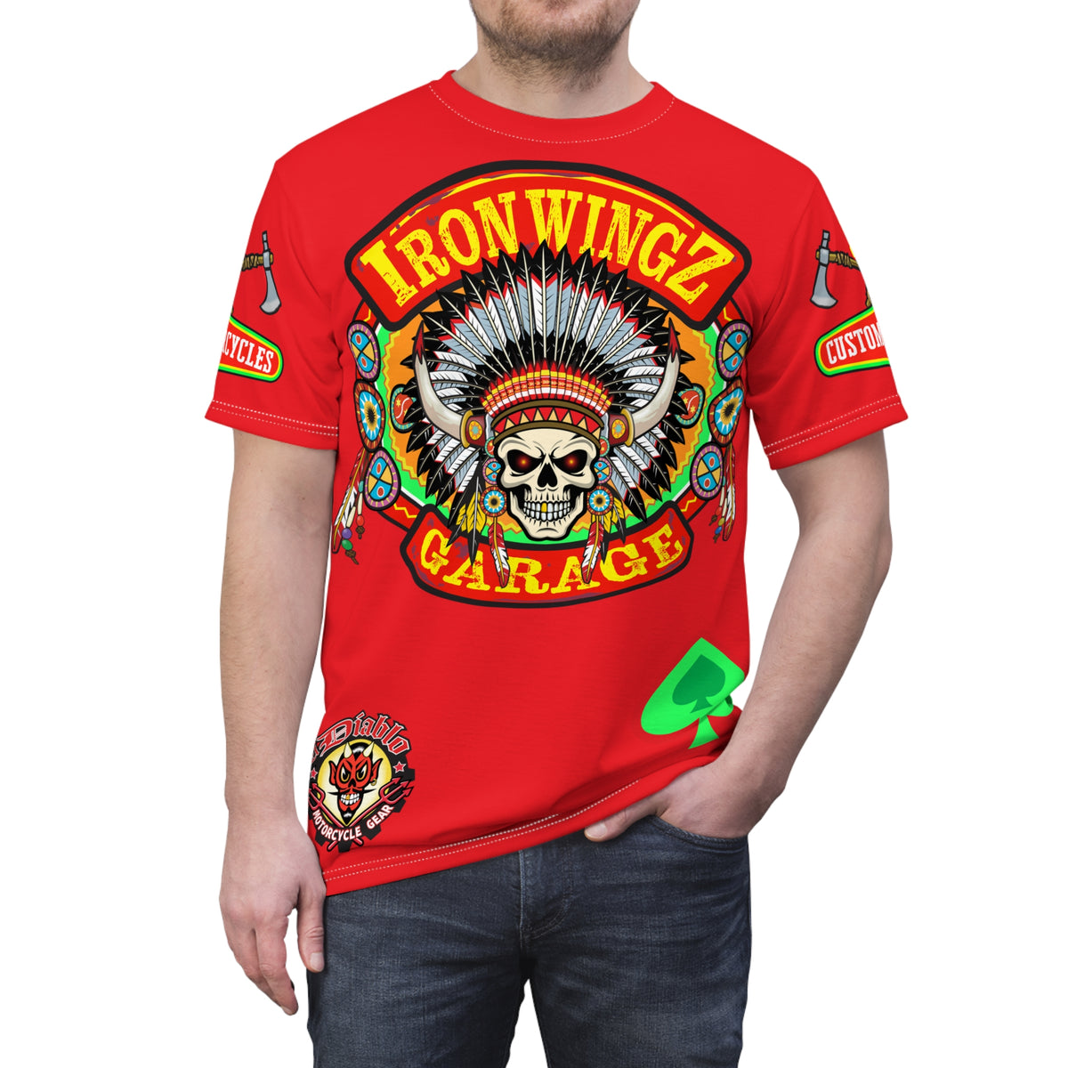 Iron WingZ Customs HiViz High Performance Motorcycle Riding Super Tee