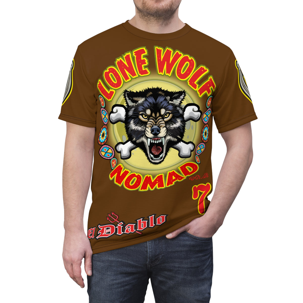 Lone Wolf Nomad HiViz Super Tee - Special Design for Independent No Club Riders