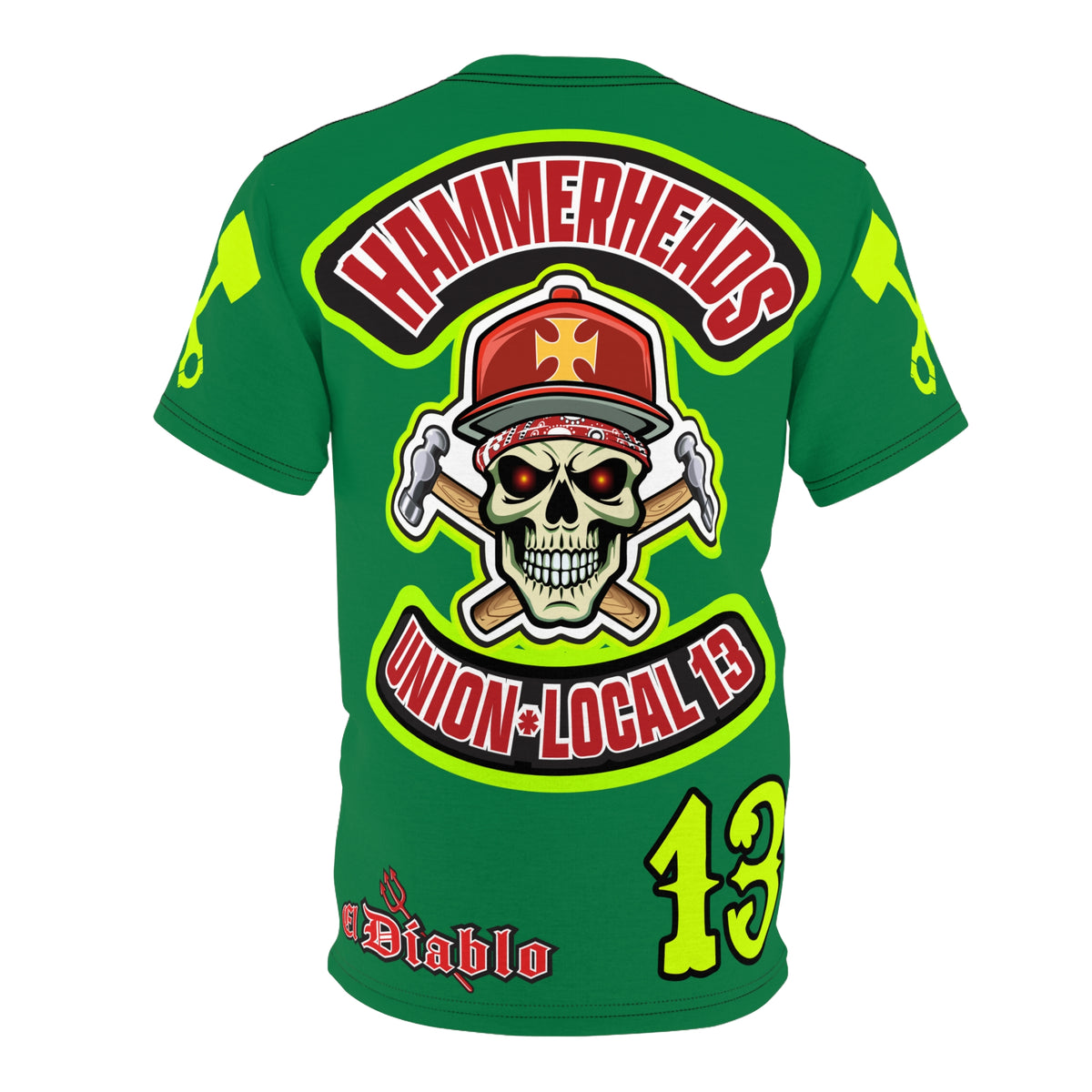 Hammerheads Union Local 13 -  SoCal 619 Special Edition - Custom HiViz Motorcycle Riding Tee Shirt _ Super Comfort and Fit