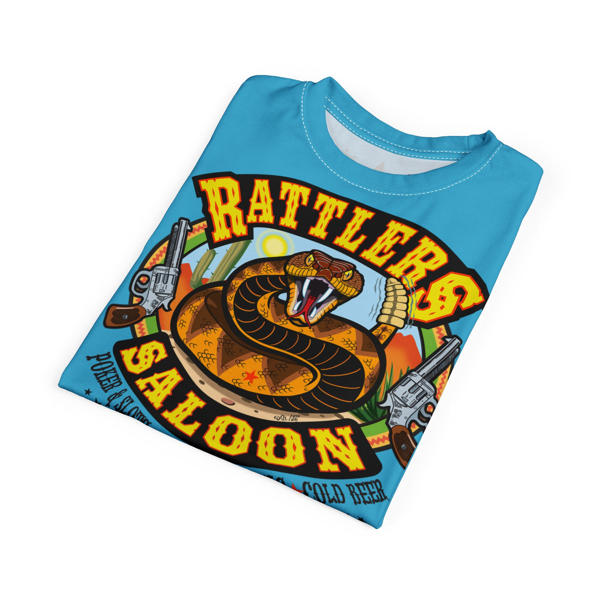Rattlers Saloon ROUTE 66 SUPER TEE — Vintage Biker 66 Graphic Shirt