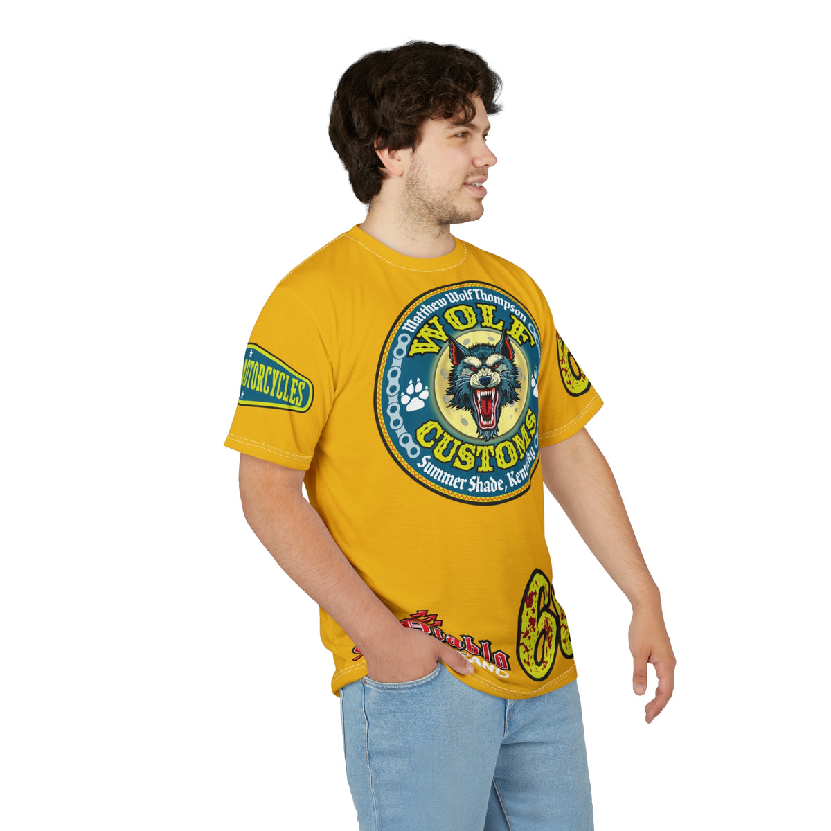 MWT Wolf Customs '66 Graphic Super  Tee — Retro Motorcycle Club Shirt The Best Biker Riding Tee EVER !!!