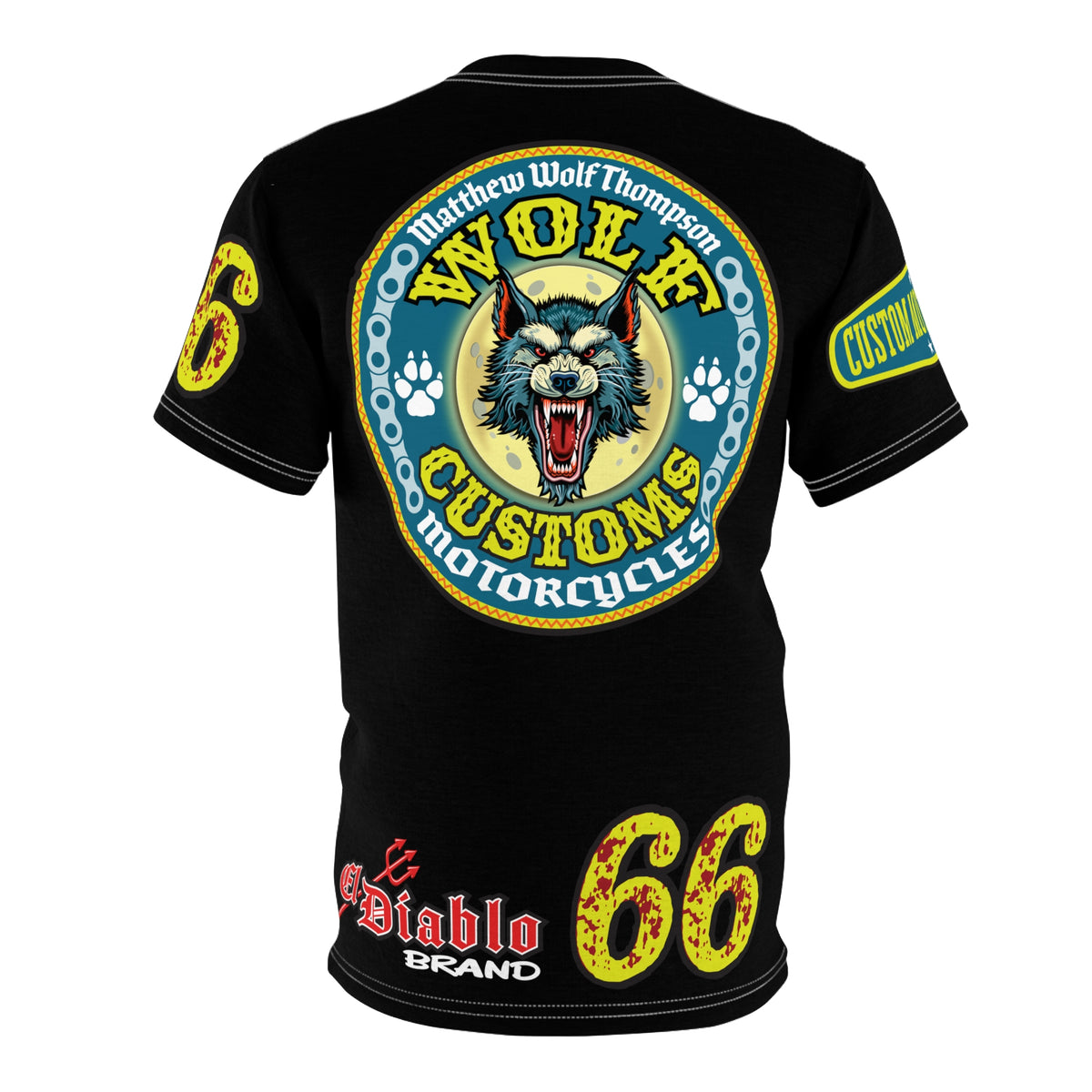 MWT Wolf Customs '66 Graphic Super  Tee — Retro Motorcycle Club Shirt The Best Biker Riding Tee EVER !!!