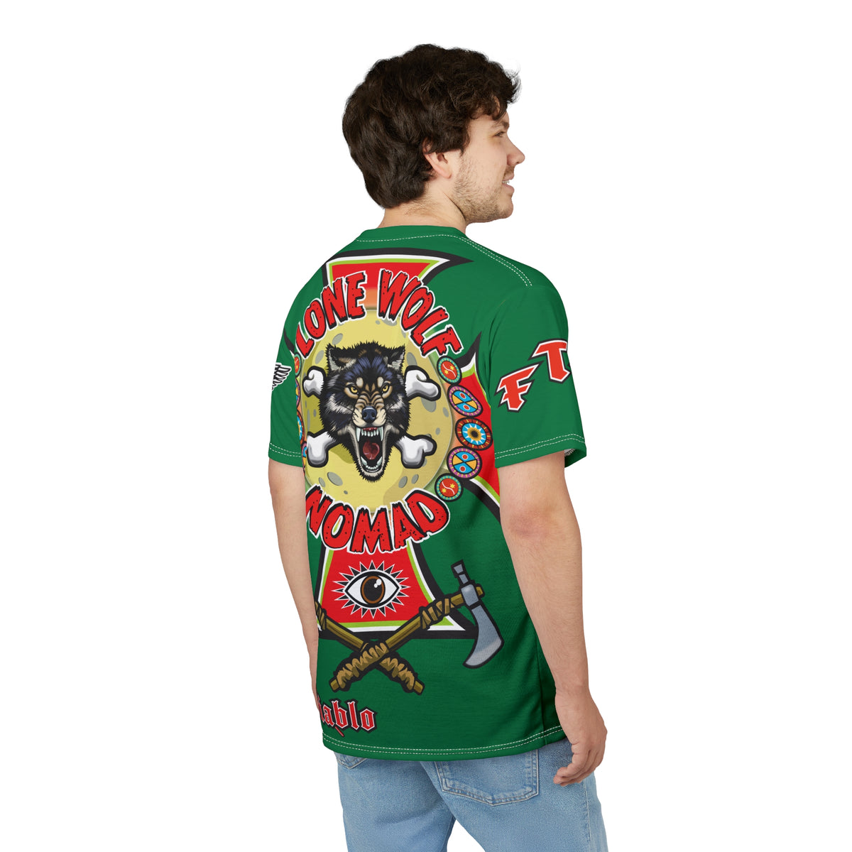 Lone Wolf Nomad HiViz Super Tee - For The Independent No Club Bikers For Life