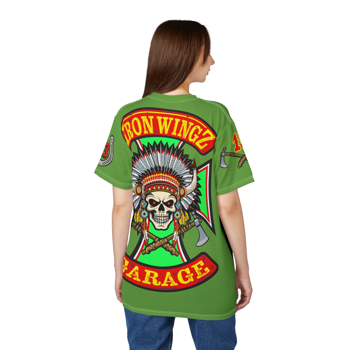 Iron Wingz Garage HiViZ Motorcycle Rider Super Tee