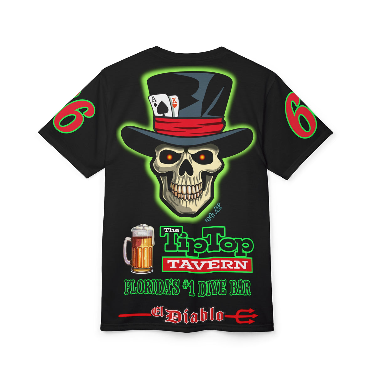 SRT Tip Top Tavern Dive Bar Super Riding Tee (*Limited Edition) - Florida's Best Dive Bar, Bikes Beers Babes & Bros. - Honouring Biker Bar Tee