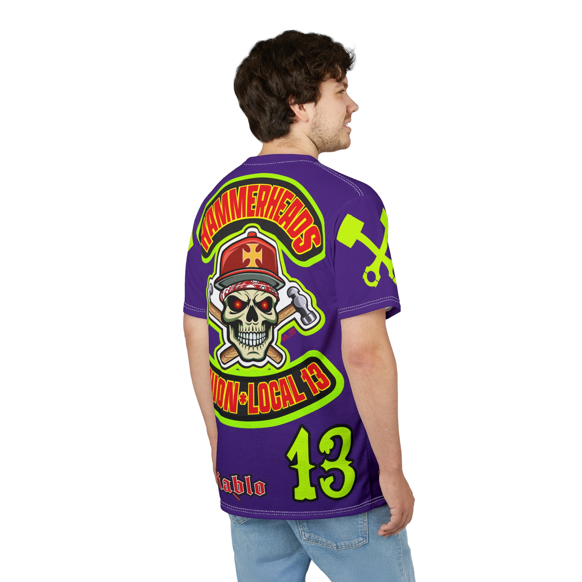 Hammerheads Union Local 13 -  SoCal 619 Special Edition - Custom HiViz Motorcycle Riding Tee Shirt _ Super Comfort and Fit