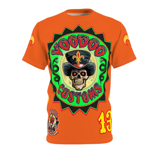 VooDoo Customs Ragin' Cajun Tie Dye Blast Skull & Fleur-de-Lis Graphic Tee