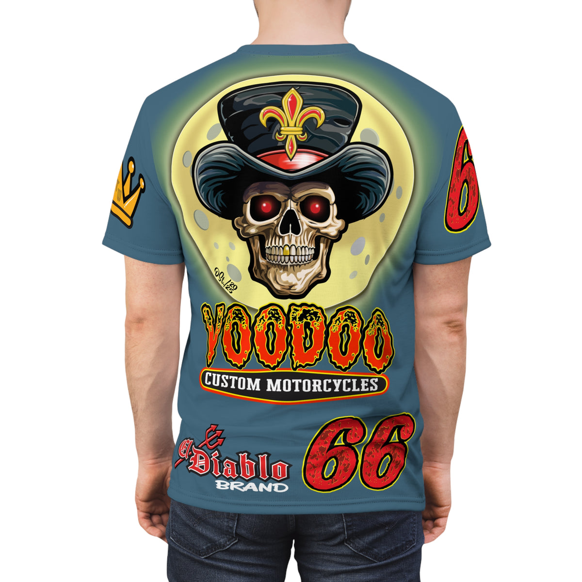 VooDoo Custom Motorcycles Route 66 Unisex Super Tee - High Performance Riding Gear