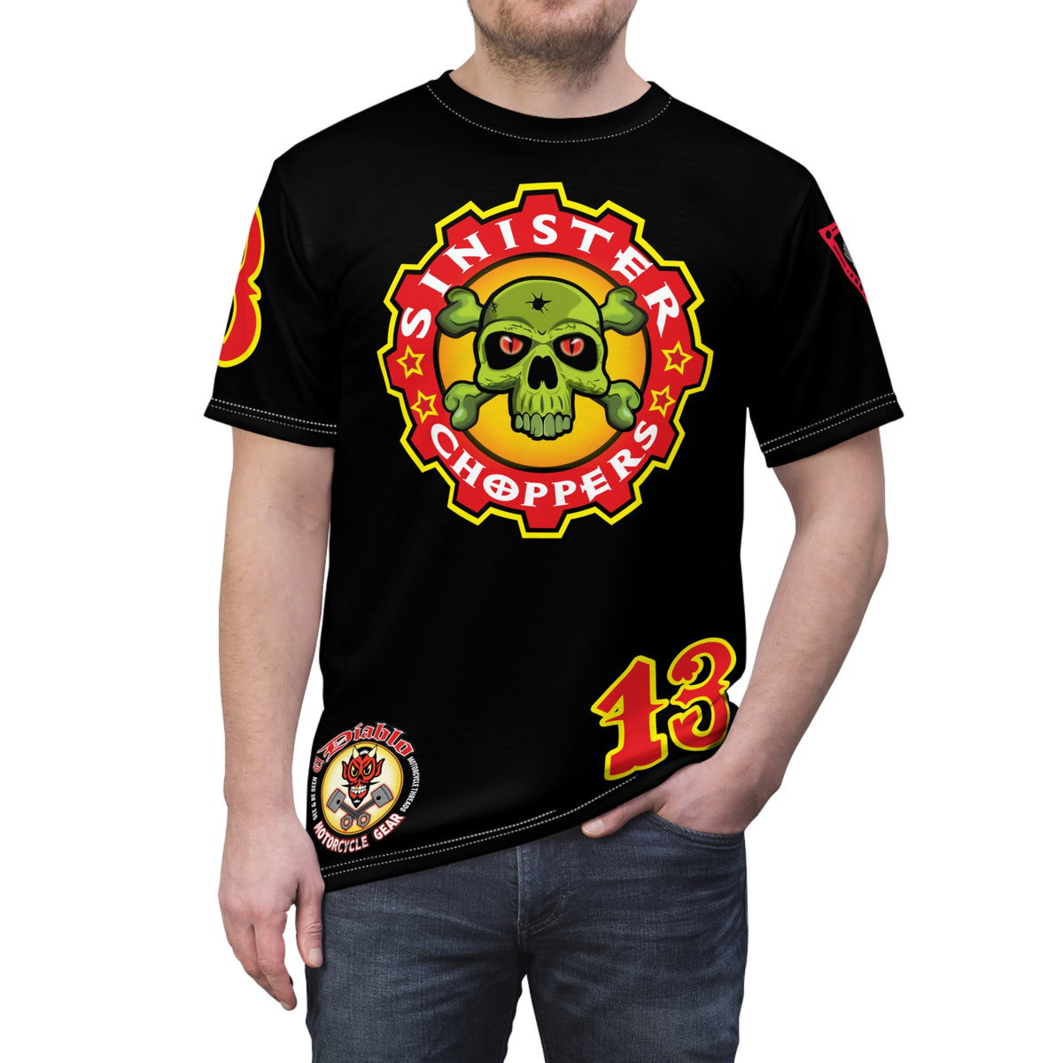 SRT Sinister Choppers  Super Tee - Clean, Beautiful, Design - Outrageous Biker Gear