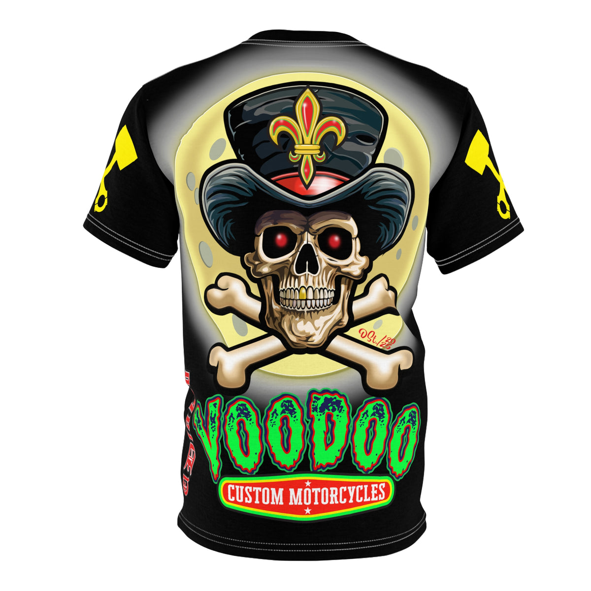 VooDoo Customs Night Rider HiViz Super Tee for Motorcycle Riders  - The Ultimate Riding Comfort