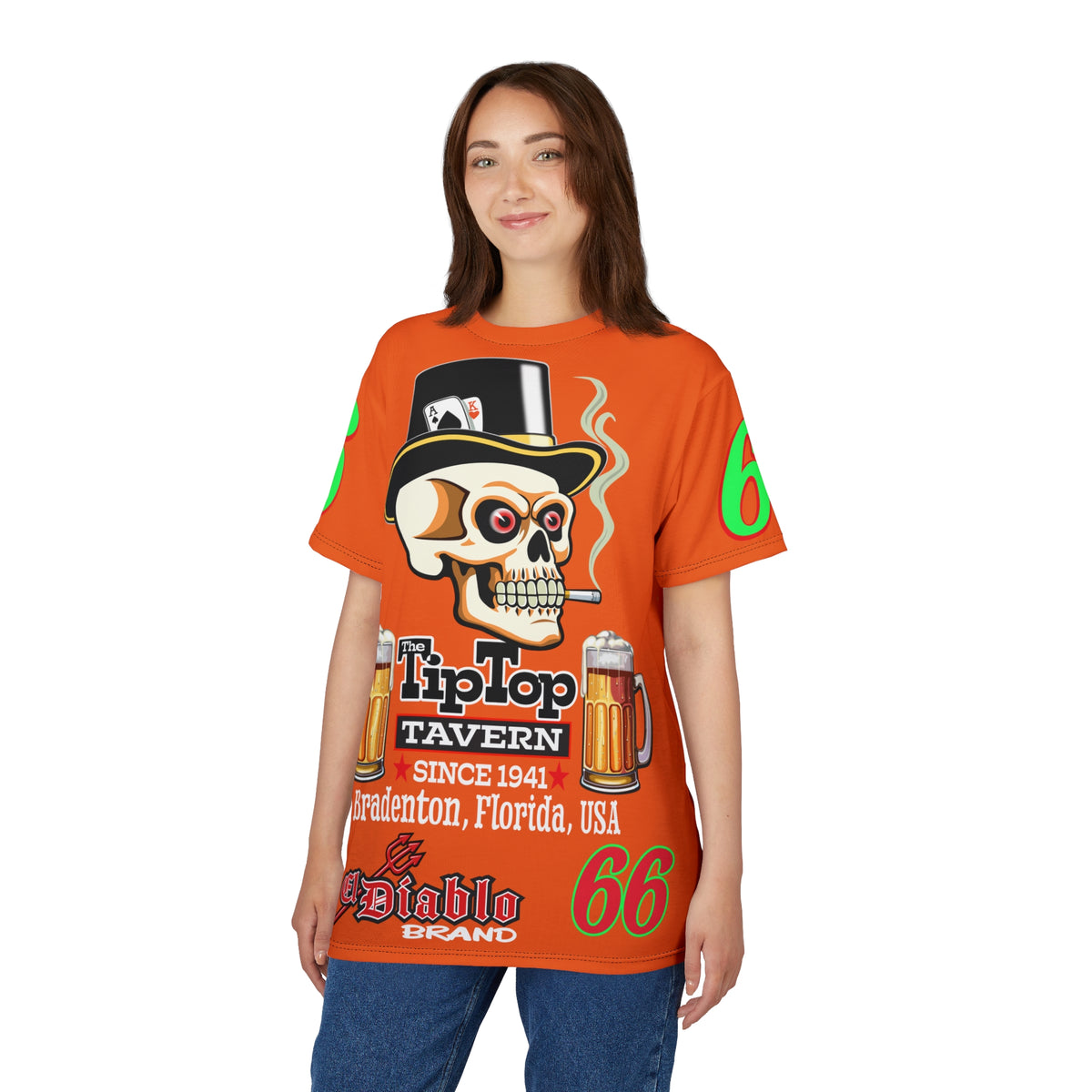Tip Top Tavern Dive Bar Super Tee - Orange Crush - Special Edition Graphics - America's Best Dive Bar - Bikes Beers Babes & Bros. - Biker Bar Tee