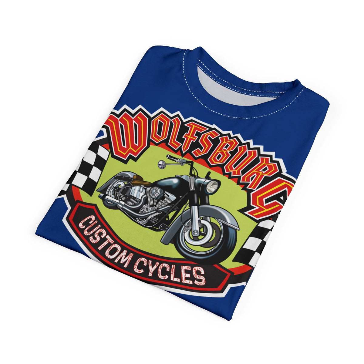 Wolfsburg Custom Cycles HiViz High Comfort Motorcycle Riders Super Tee
