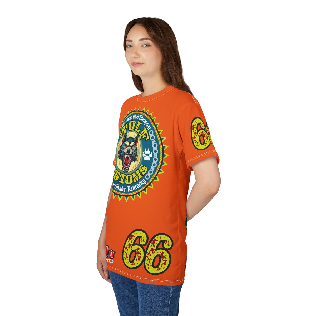 MWT Wolf Customs '66 Graphic HiViZ Super Tee — Retro Motorcycle Club Shirt, The Best Biker Riding Tee EVER !!!