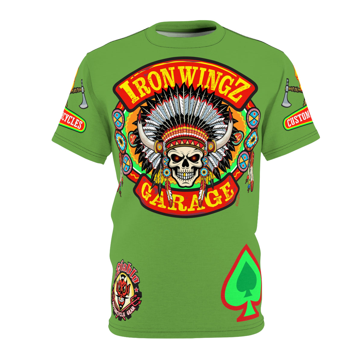 Iron WingZ Customs HiViz High Performance Motorcycle Riding Super Tee