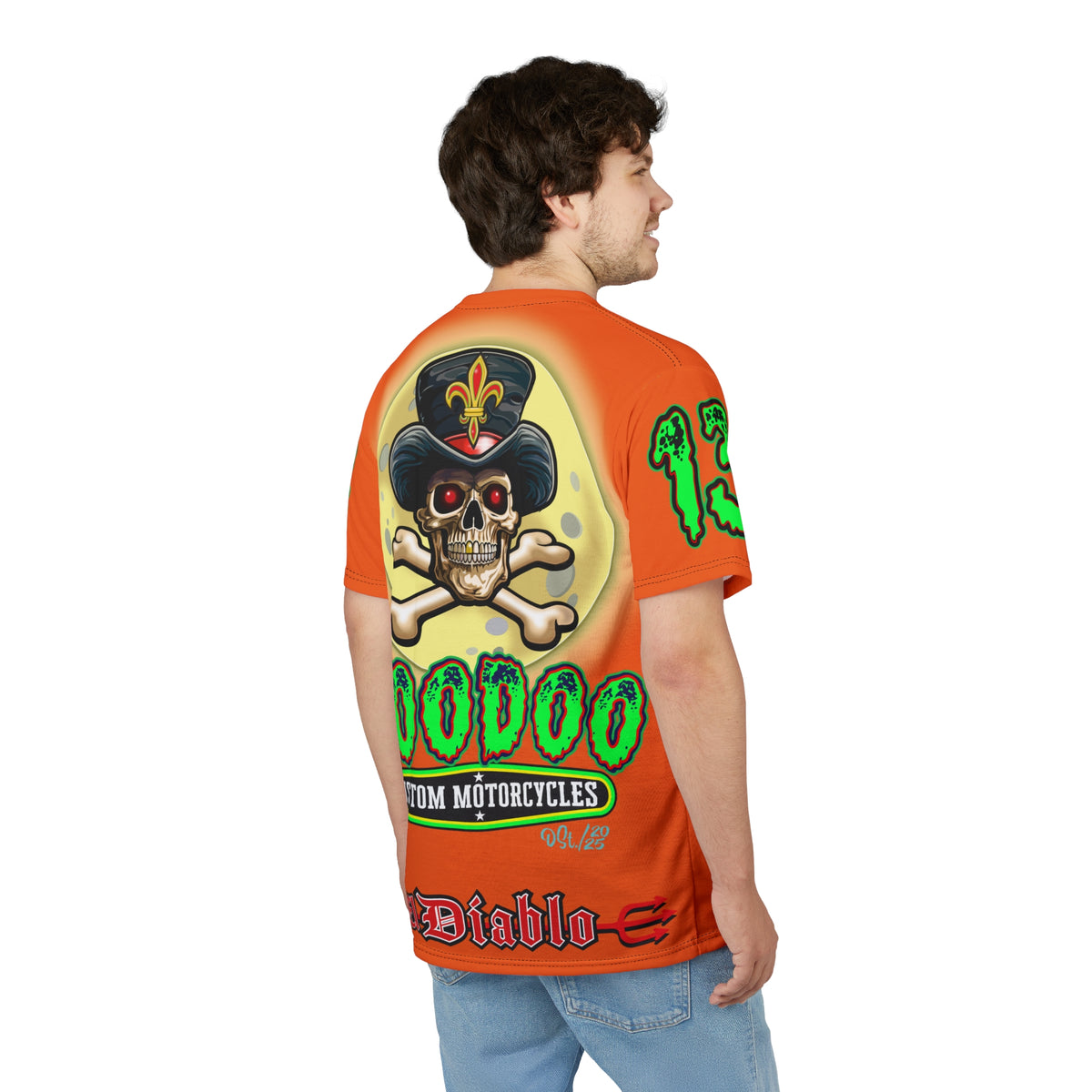 Voodoo Lucky 13 Motorcycle Ultimate HiViz Super Tee, XL Graphics , Custom Riding Apparel