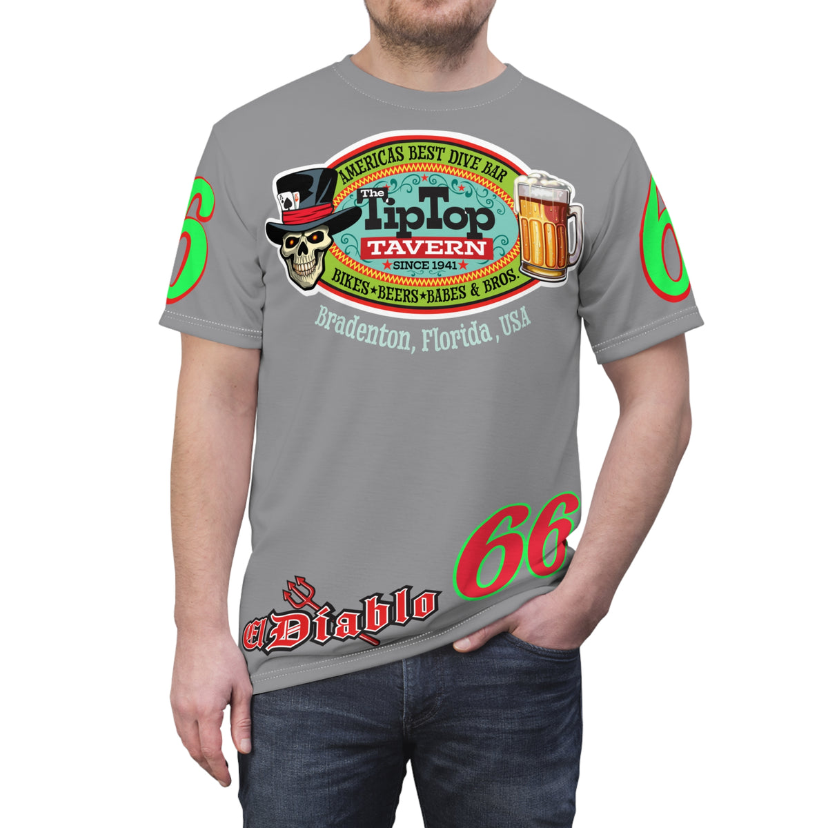 Tip Top Tavern Ace of Spades Super Tee - America's Best Dive Bar - Bikes Beers Babes & Bros.