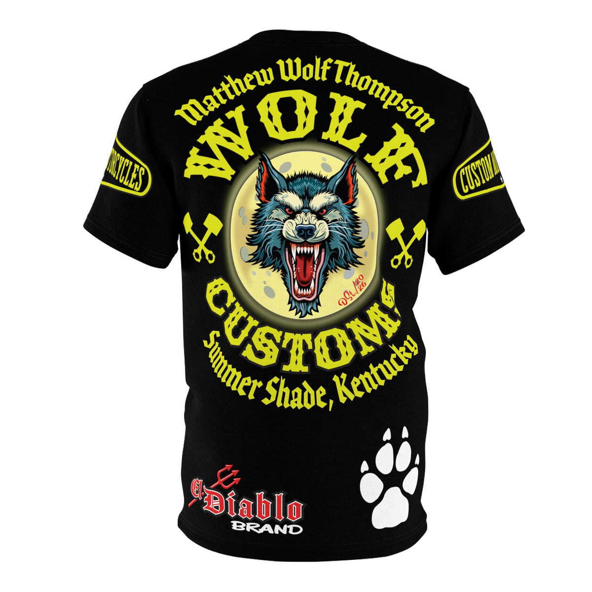 MWT Wolf Custom Motorcycles Super Riding Tee — Viciously Cool High Performance Motorcycle Riding Shirt