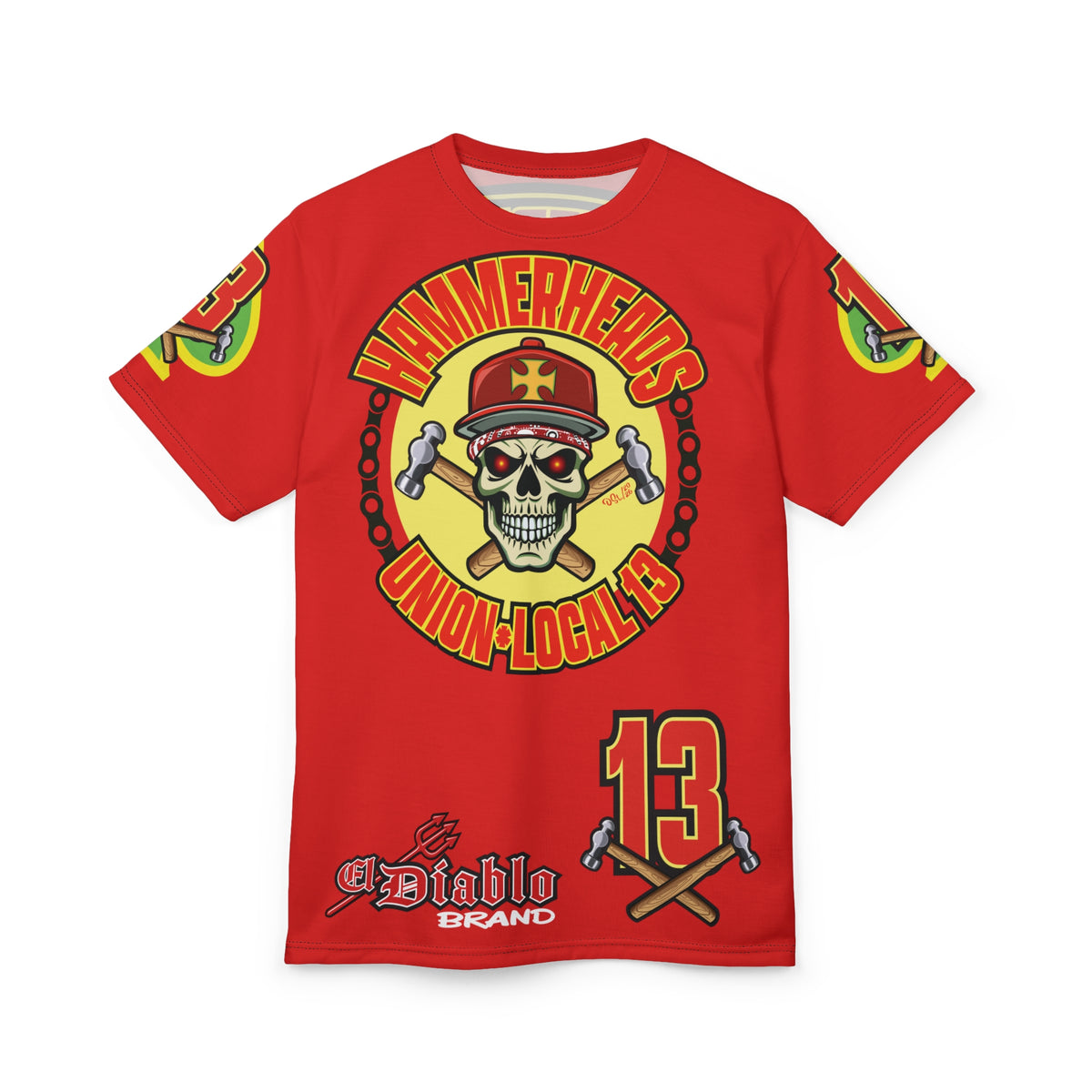 Hammerheads Union Local 13 FAFO -  Custom Motorcycle Riding Tee Shirt _ Super Comfort and Fit