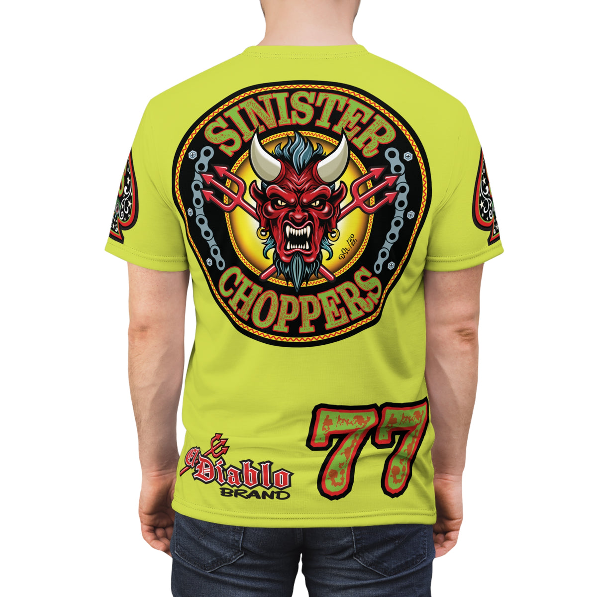 VERY Special Sinister Choppers BIG D HIVIZ Super TEE— Ride Cool Look Cool in our Best Super Tee