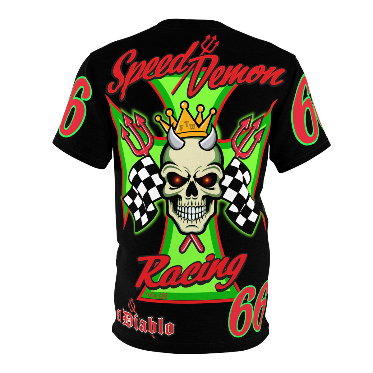 Speed Demon Route 66 High Performance Unisex Super Tee - Lumina Green HiViZ Features