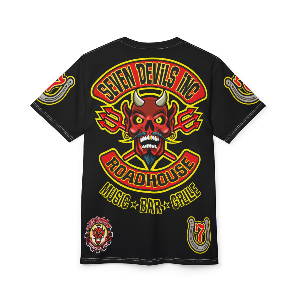 Seven Devils Inc. Roadhouse HiViz Graphic Tee - Motorcycle Custom Riding Super Tee