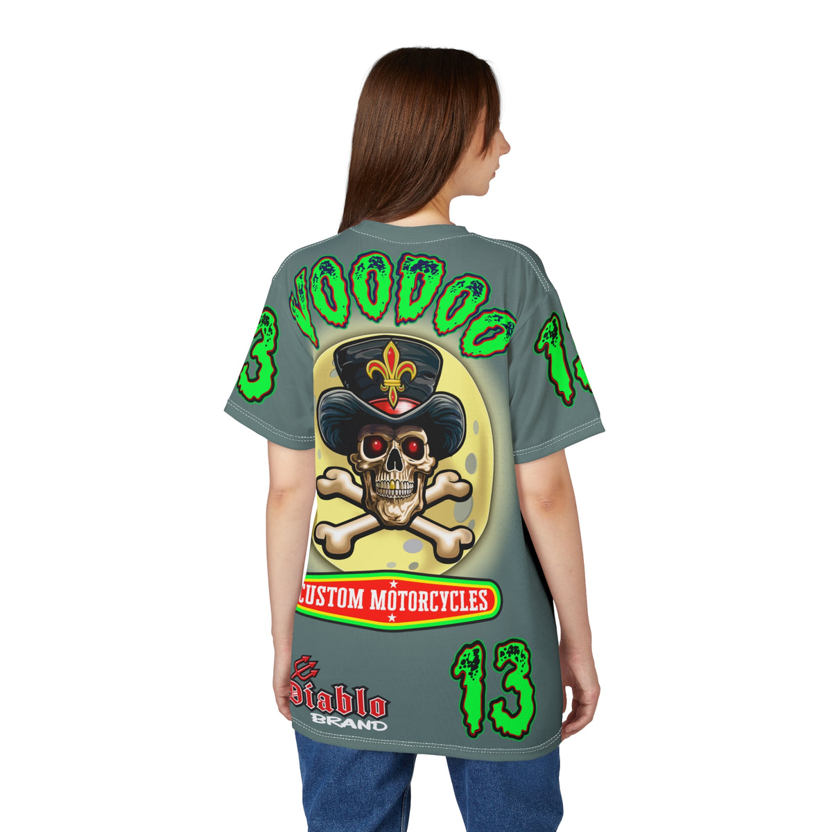 Voodoo Motorcycles Badass Super Tee, Unique Graphic Tee, Custom Biker Apparel
