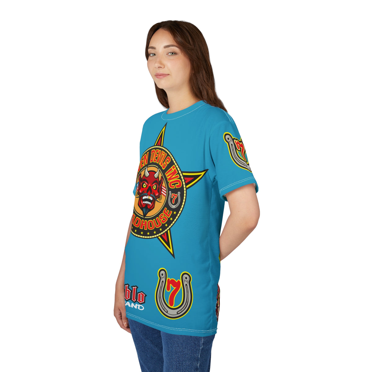 Seven Devils Inc. Roadhouse Graphic Tee - HiViz Motorcycle Custom Riding Super Tee