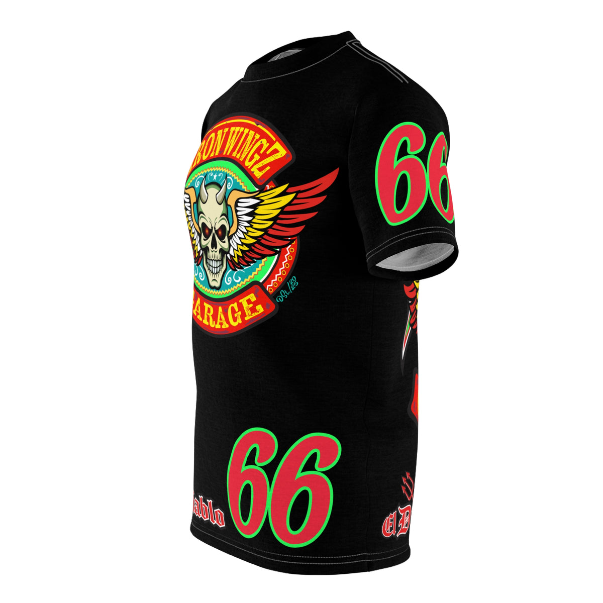 Iron Wingz Garage HiViz Super T - Hardcore Motorcycle Riders Cut