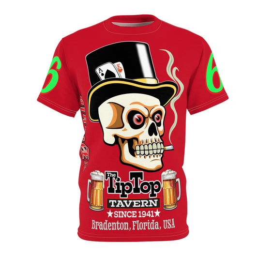 Tip Top Tavern Dive Bar Super Tee - Special Edition Blood Red XL Graphics - America's Best Dive Bar - Bikes Beers Babes & Bros. - Biker Bar Tee