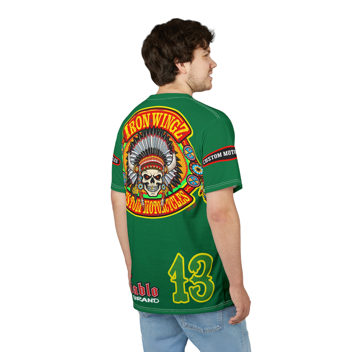 SRT Iron WingZ Garage Custom Biker Riding Super Tee - Retro Vintage Graphic Style