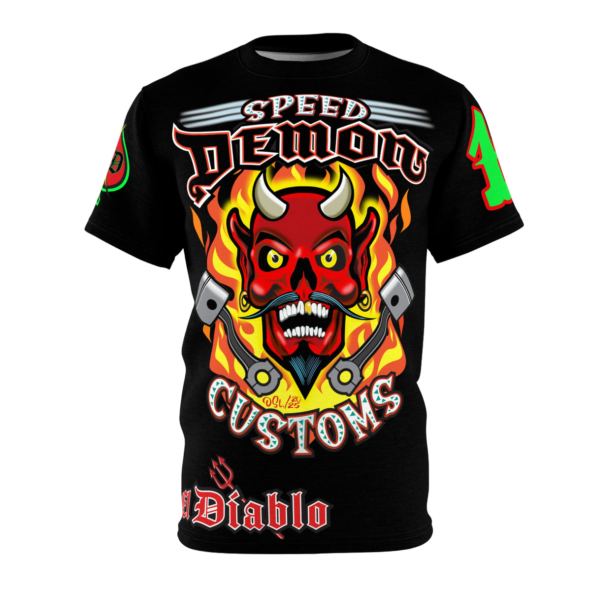 Speed Demon Custom HiViz Unisex Tee - Bold Graphic Harley Enthusiast Super T