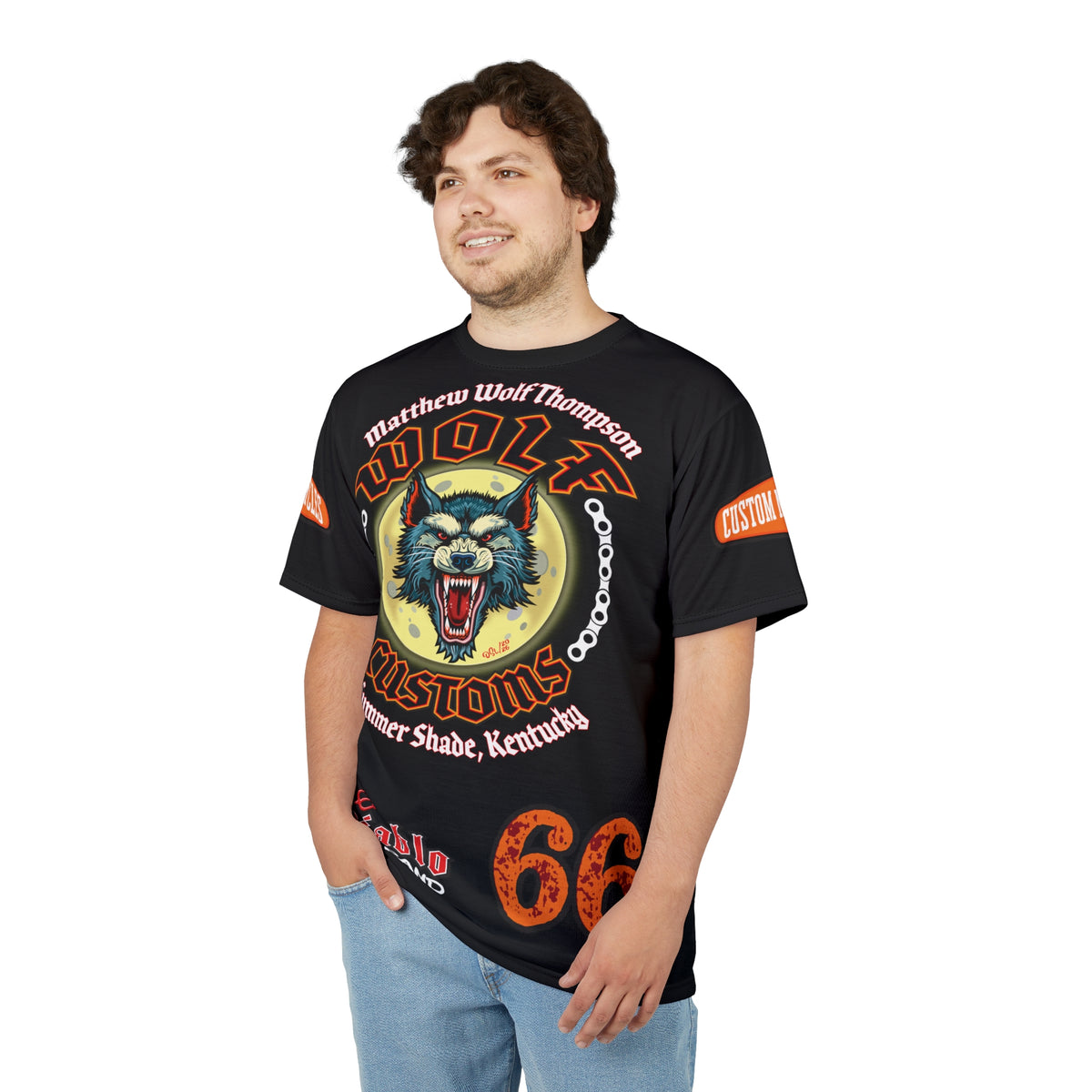 MWT Wolf Custom Motorcycles Super Tee — Viciously Cool High Performance Motorcycle Riding Shirt