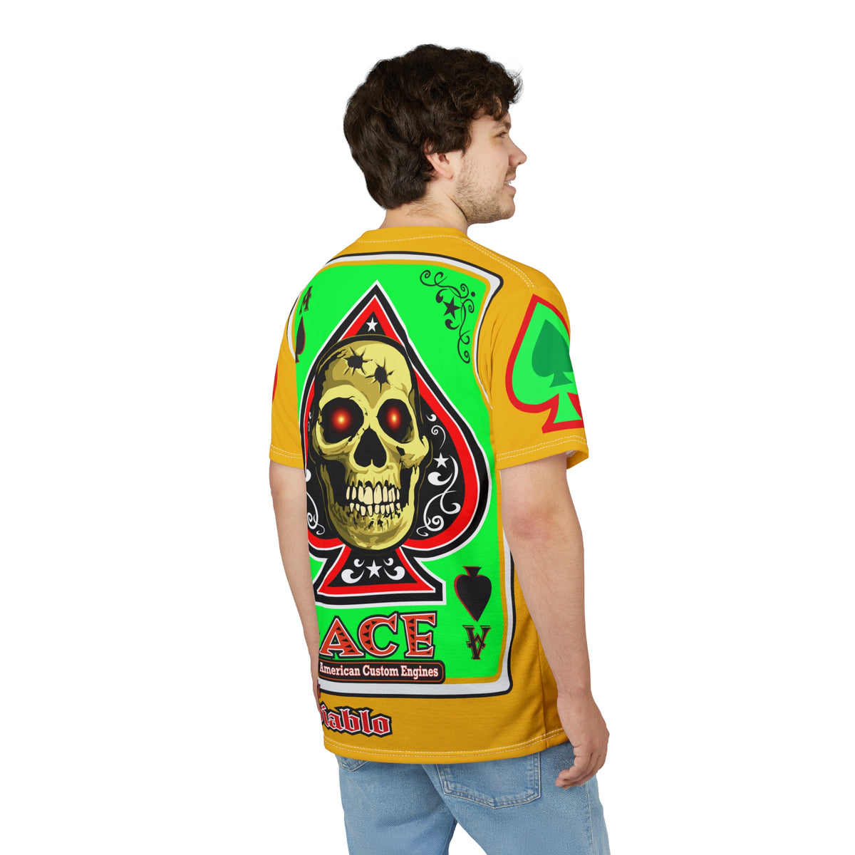 American Custom Engines ACE - Special Lumina Green  Ace of Spades Death Card High visibility Graphics