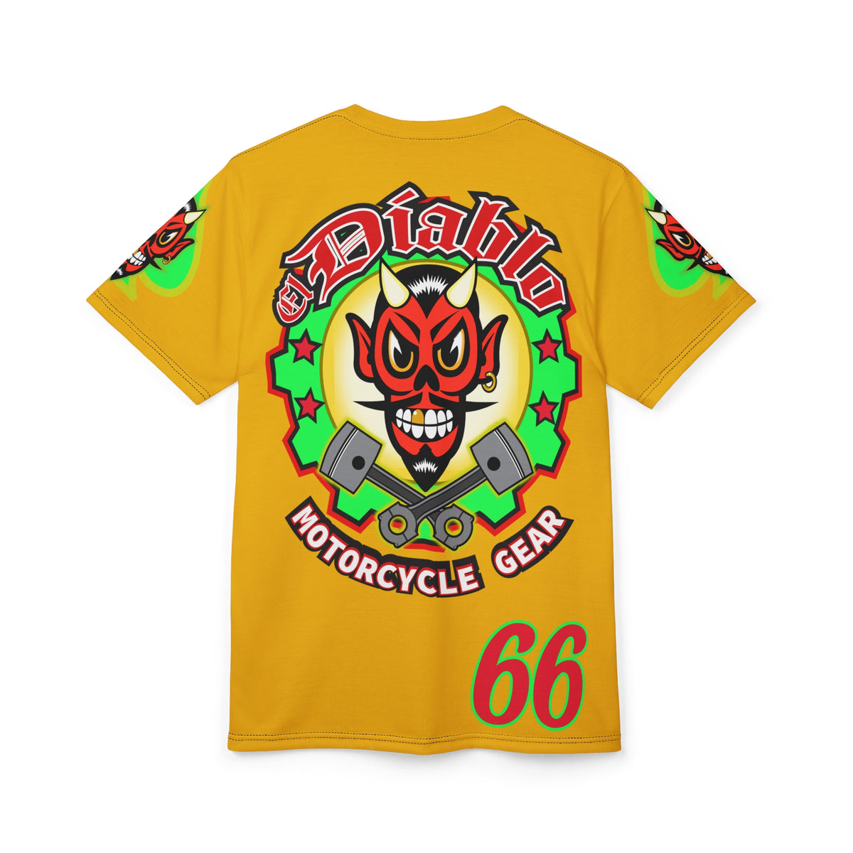 El Diablo Motorcycle Threads Unisex Cut & Sew Tee - Edgy Graphic Tee for Biker Enthusiasts