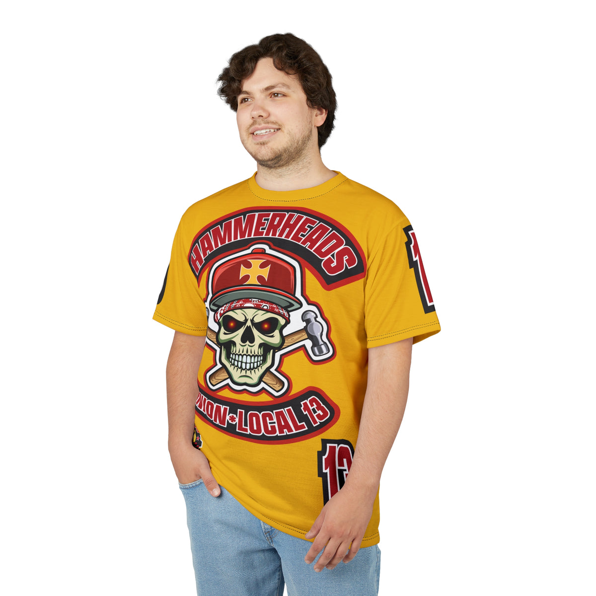 Hammerheads Union Local 13 HiViz Super Tee - Rough Tough Bad Attitude Motorcycle Riding Tee