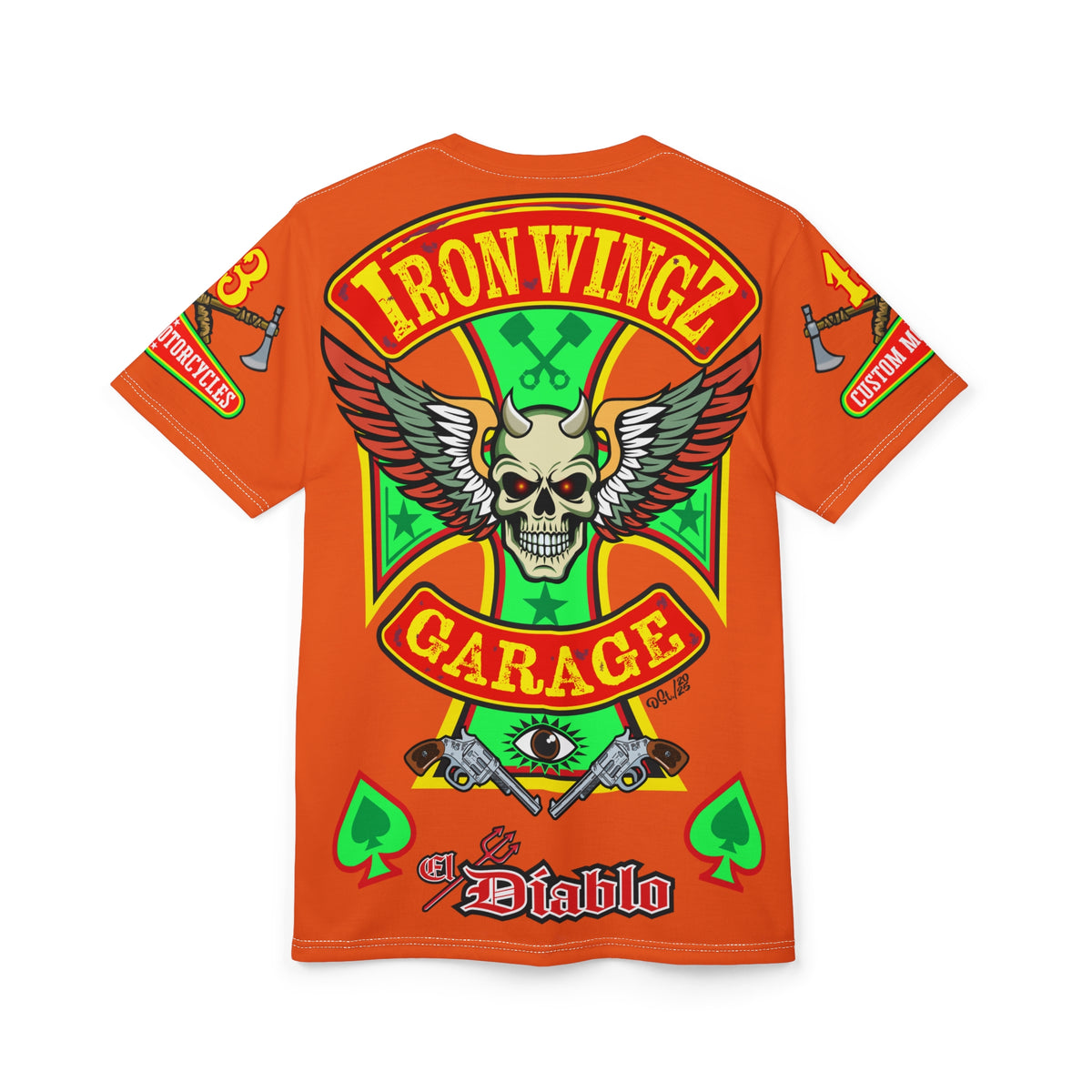 Iron WingZ Customs HiViz High Performance Motorcycle Riding Super Tee