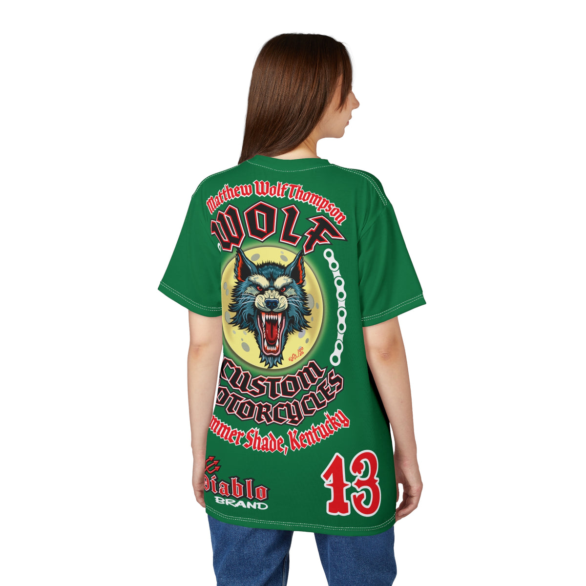 MWT Wolf Custom Motorcycles Super Tee — Viciously Cool High Performance Motorcycle Riding Shirt