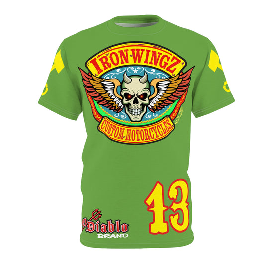 Iron Wingz Garage HiViz Super Tee, Unisex Graphic T-Shirt, Rockabilly Style Shirt,  Perfect Gift for Bikers